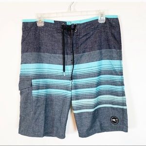 (3 for $25) O’Neill Blue/Grey Front Tie Shorts